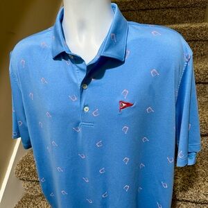 Stunning *Johnnie-O* bright mens stretchy wicking casual golf ⛳️ polo shirt - XL